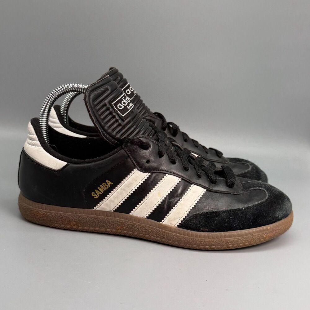 Adidas Samba Classic Mens Boys 6.5 Black White Large Tongue Athletic Sneakers